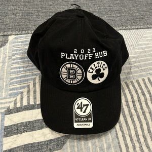 47 Brand New NWT Boston Bruins Boston Celtics 2023 playoff hat